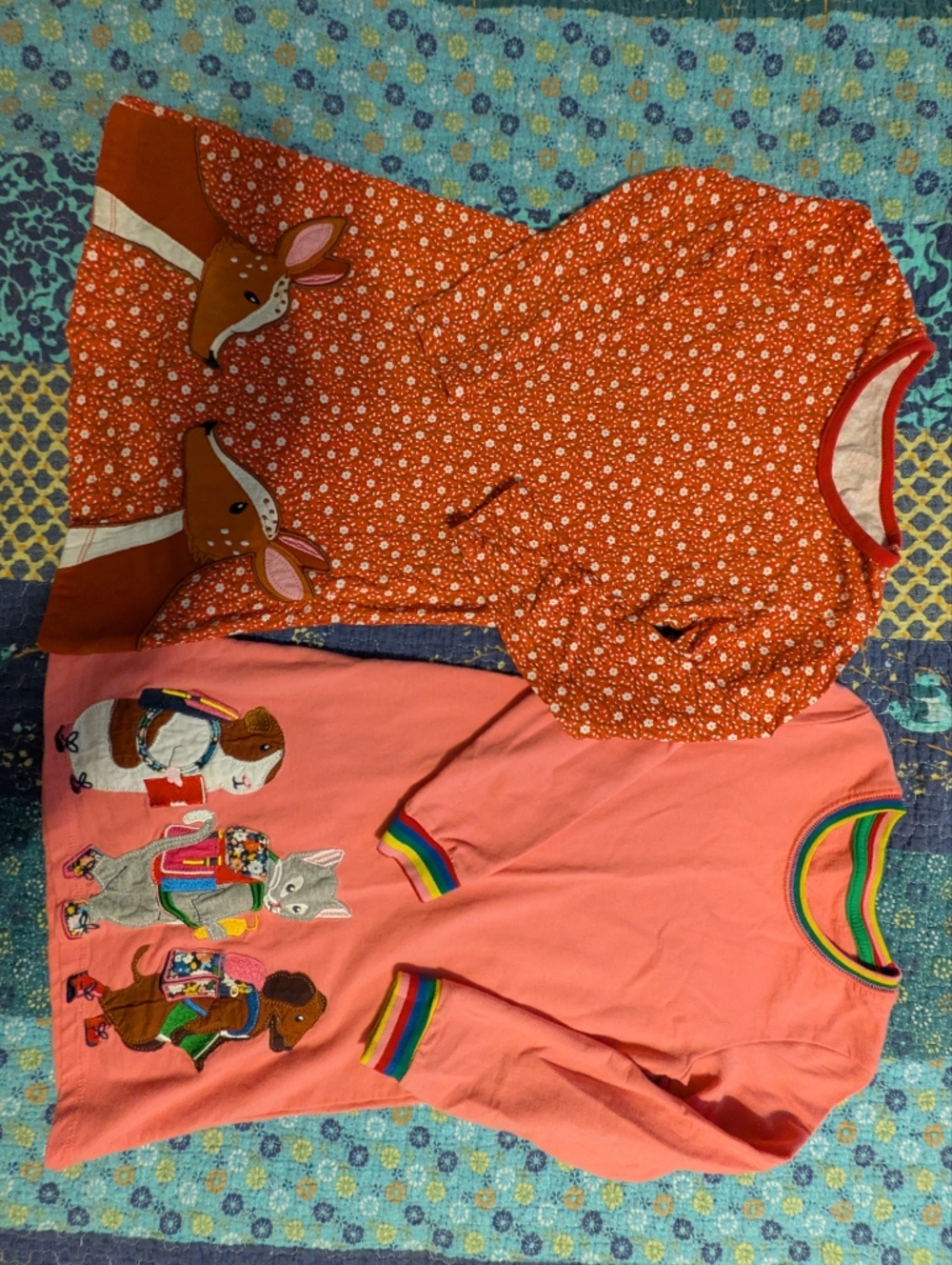 2 Cotton Girls Dresses Size 7/8